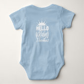Hallo Baby mit Crown Baby's Name Baby Bodysuit Baby Strampler (Rückseite)