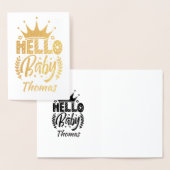 Hallo Baby mit dem Namen von Crown Baby Folienkarte (Anzeige)