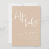 Hallo Baby Moderne neutrale Babydusche Einladung (Vorderseite)