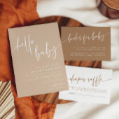 Hallo Baby Moderne neutrale Babydusche Einladung