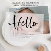 Hallo Baby Name Stats Geburtsankündigung Vellum Pergament Einladungen