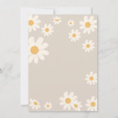 Hallo Baby Retro Boho Daisy Baby Dusche Einladung (Rückseite)