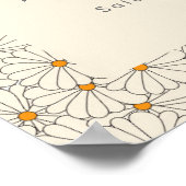 Hallo Baby Retro Boho Daisy Willkommens-Poster Poster (Ecke)