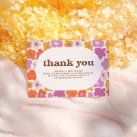Hallo Baby Retro Daisy Baby Dusche Vielen Dank