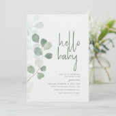 Hallo Baby Shower Einladung (Stehend Vorderseite)