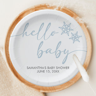 Hallo Baby Shower Pappteller