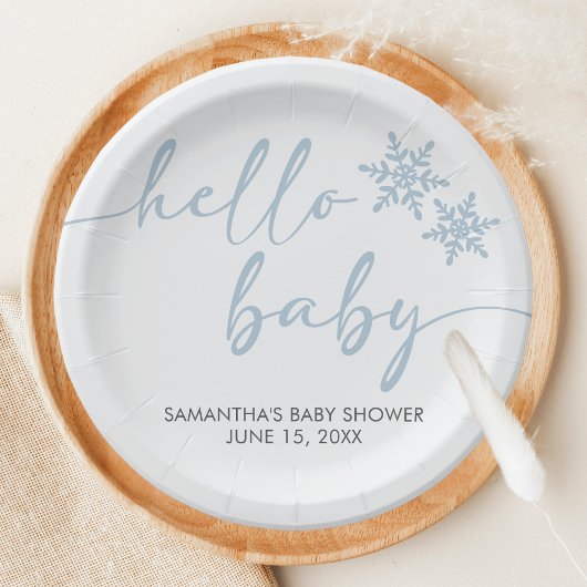 Hallo Baby Shower Pappteller