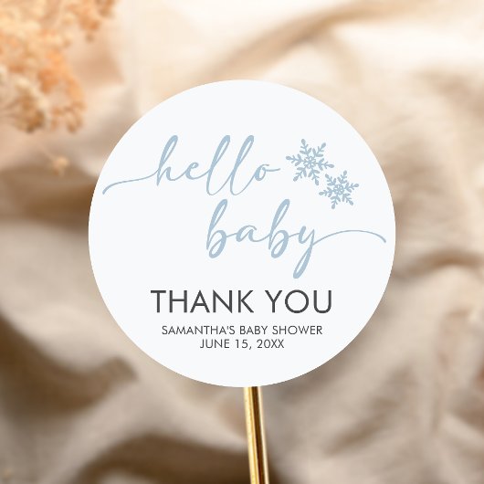 Hallo Baby Shower Runder Aufkleber