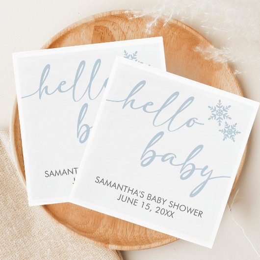 Hallo Baby Shower Serviette