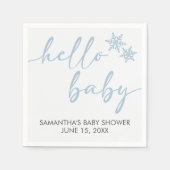 Hallo Baby Shower Serviette (Vorderseite)