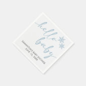 Hallo Baby Shower Serviette (Ecke)
