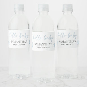 Hallo Baby Shower Wasserflaschenetikett