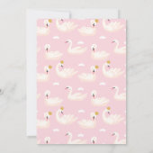 Hallo Baby Swan Vielen Dank Dankeskarte (Rückseite)