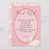 Hallo Baby Swan Vielen Dank Dankeskarte (Vorne/Hinten)