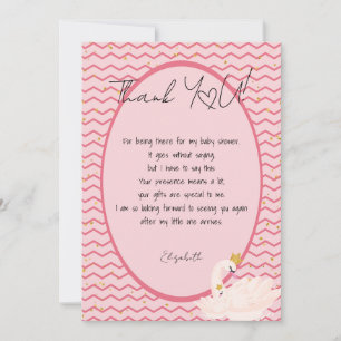 Hallo Baby Swan Vielen Dank Dankeskarte