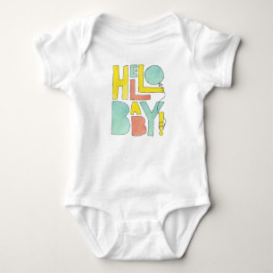 Hallo Baby Willkommen bei Neugeborenen Geburtstag Strampler
