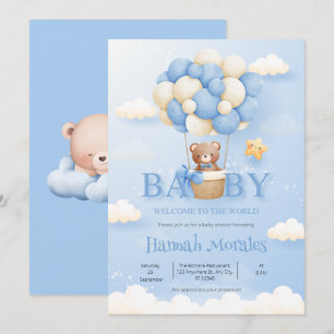 Hallo Baby Willkommen in der Welt Baby-Einladung Einladung