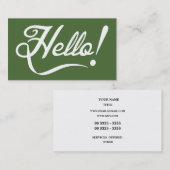 Hallo - Baum-Spitze Visitenkarte (Vorne/Hinten)