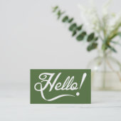 Hallo - Baum-Spitze Visitenkarte (Stehend Vorderseite)