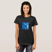 Hallo Beach Sommerferien Strand Stuhl Vintag T-Shirt (Vorne ganz)