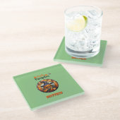 Hallo Beängstigend Hallowe'en Pumpkin Glasuntersetzer (Schrägansicht)