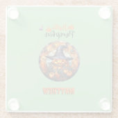 Hallo Beängstigend Hallowe'en Pumpkin Glasuntersetzer (Rückseite)