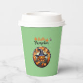 Hallo Beängstigend Hallowe'en Pumpkin Pappbecher (Rückseite)
