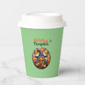 Hallo Beängstigend Hallowe'en Pumpkin Pappbecher (Vorderseite)