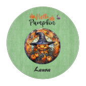 Hallo Beängstigend Hallowe'en Pumpkin Schneidebrett (Vorderseite)