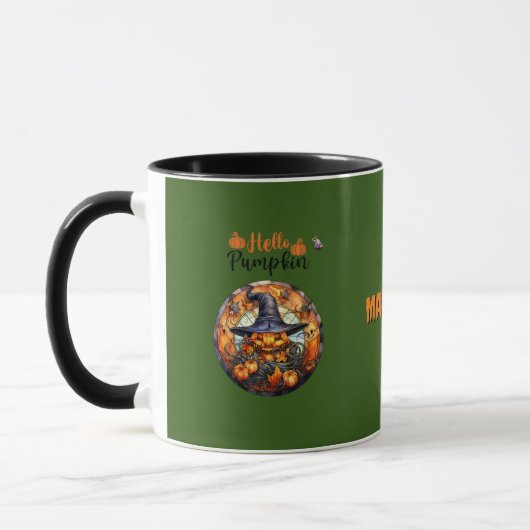Hallo Beängstigend Hallowe'en Pumpkin Tasse (Links)
