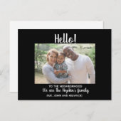 Hallo, bearbeitbar Wir sind neu auf dem Nachbarsch Postkarte (Vorne/Hinten)