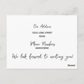 Hallo, bearbeitbar Wir sind neu im Nachbarschafts- Postkarte (Rückseite)