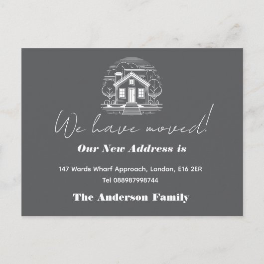 Hallo, bearbeitbar Wir sind neu im Nachbarschafts- Postkarte (Vorderseite)