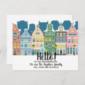 Hallo, bearbeitbar Wir sind neu in der Nachbarscha Postkarte (Vorne/Hinten)