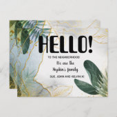 Hallo, bearbeitbar Wir sind neu in der Nachbarscha Postkarte (Vorne/Hinten)