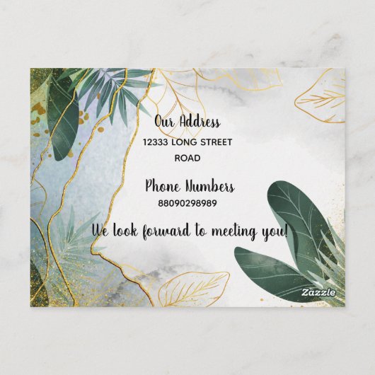 Hallo, bearbeitbar Wir sind neu in der Nachbarscha Postkarte (Rückseite)