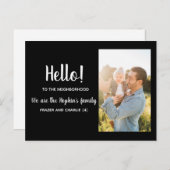 Hallo, bearbeitbar Wir sind neu in der Nachbarscha Postkarte (Vorne/Hinten)