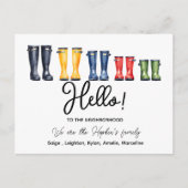 Hallo, bearbeitbar Wir sind neu in der Nachbarscha Postkarte (Vorderseite)