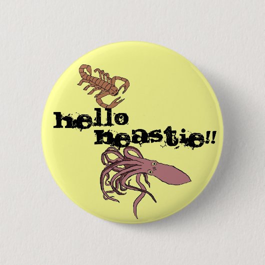 Hallo Beastie!! Button (Vorderseite)