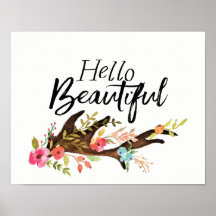 Hallo Beautiful Antler und Blume