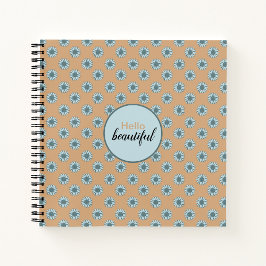 Hallo Beautiful Blue Sunblumen Notizblock