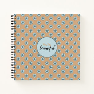 Hallo Beautiful Blue Sunblumen Notizblock