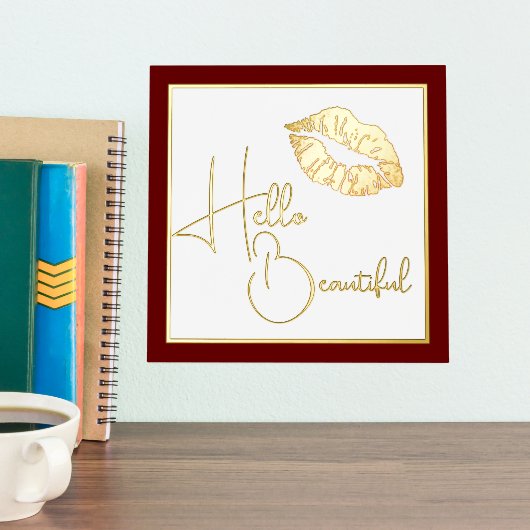 Hallo Beautiful Gold Lips Foliendrucke (In Situ (Theke 2))