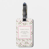 Hallo Beautiful Hübsch Pink Orange Wildlflower Gepäckanhänger (Rückseite vertikal)