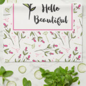 Hallo Beautiful Hübsch Pink Orange Wildlflower Handtuch (Gefaltet)
