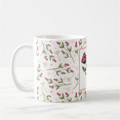 Hallo Beautiful Hübsch Pink Orange Wildlflower Kaffeetasse (Links)