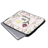 Hallo Beautiful Hübsch Pink Orange Wildlflower Laptopschutzhülle (Vorne Knopf)