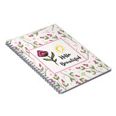 Hallo Beautiful Hübsch Pink Orange Wildlflower Notizblock (Rechte Seite)