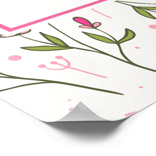 Hallo Beautiful Hübsch Wildlblumen und Sun Poster (Ecke)