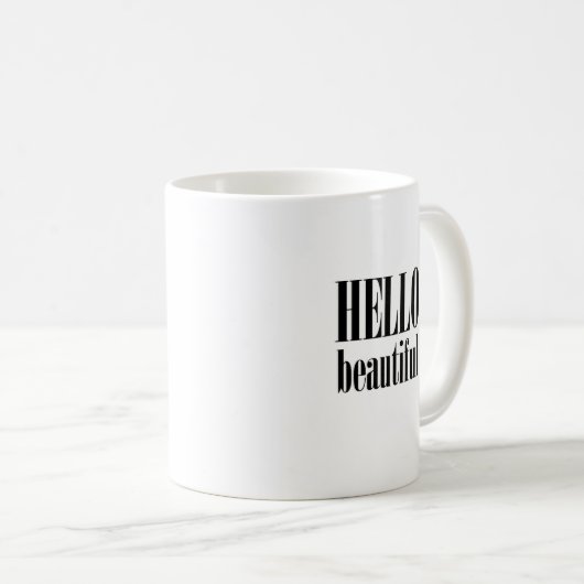 Hallo Beautiful Kaffeetasse (VorderseiteRechts)